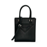 PRADA: Leather Embossed Triangle Logo Drill Mini Tote