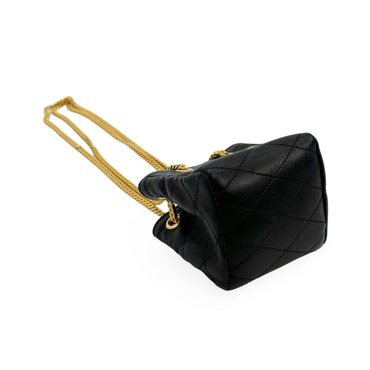 SAINT LAURENT: Quilted Lambskin Baby Bucket Bag