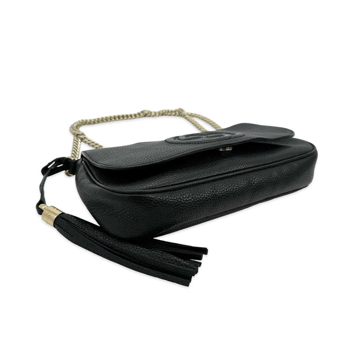 GUCCI: Leather Medium Soho Flap Chain Bag