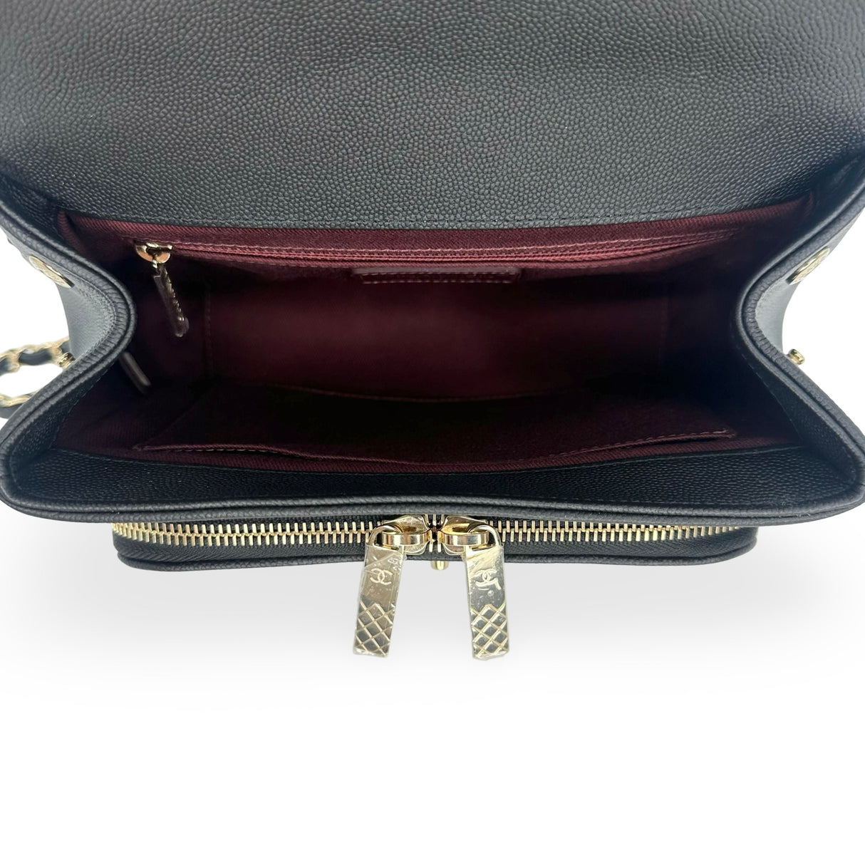 CHANEL: Quilted Caviar Small Business Affinity Flap Bag