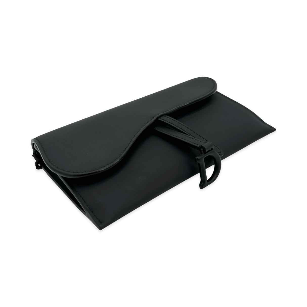 CHRISTIAN DIOR: Ultramatte Long Saddle Wallet with Chain