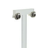GUCCI: Sterling Silver GG Marmont Stud Earrings