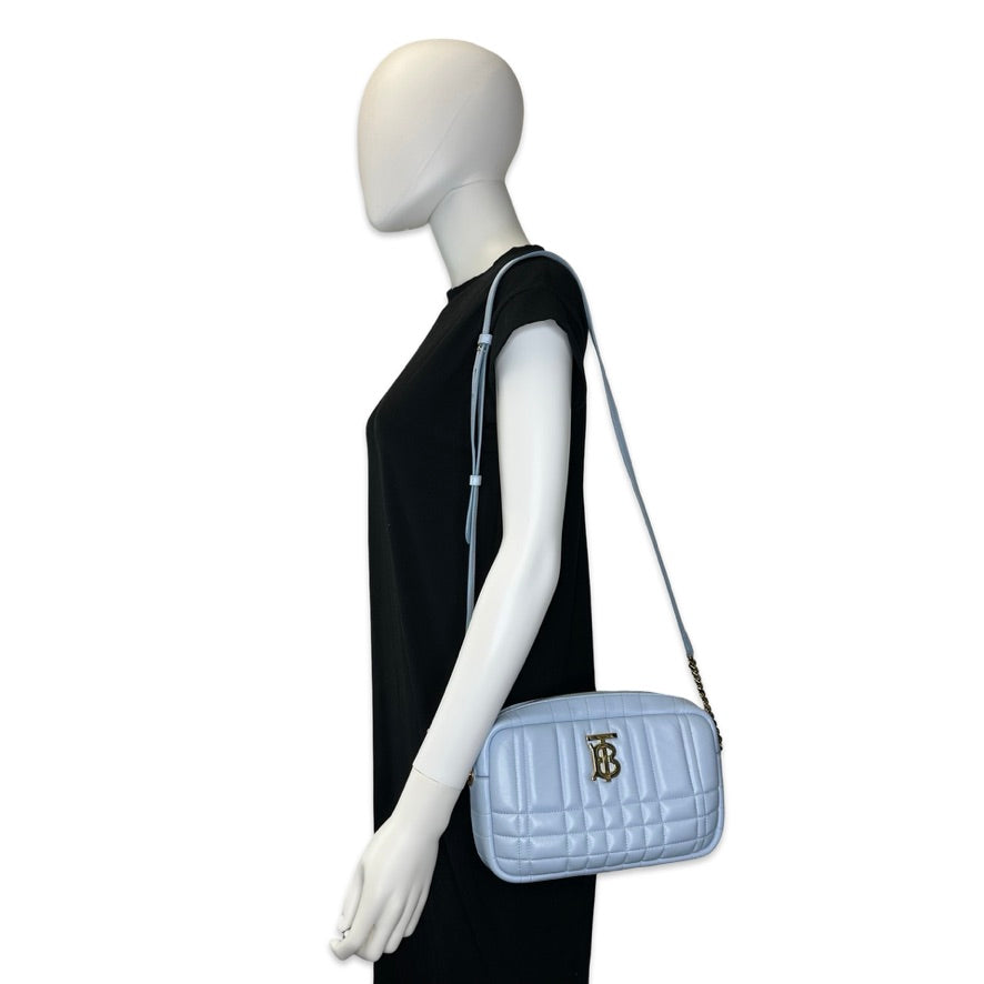 BURBERRY: Quilted Leather Small Lola Crossbody