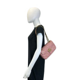 GUCCI: Quilted Leather Torchon Studded GG Marmont Medium Flap Chain Bag