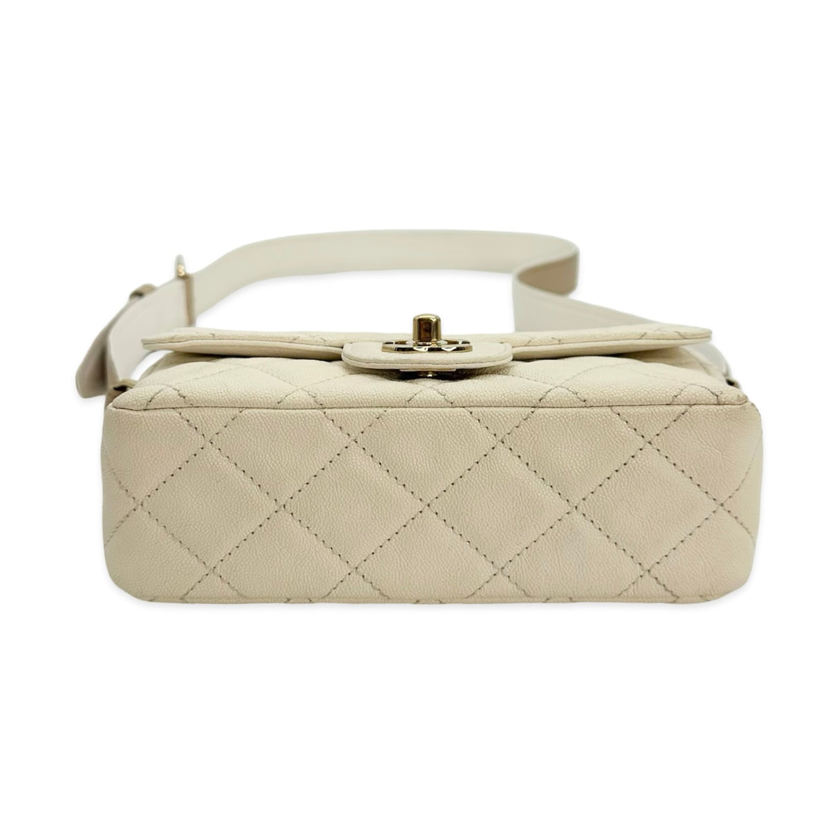 Quilted Caviar Mini Rectangular Flap
