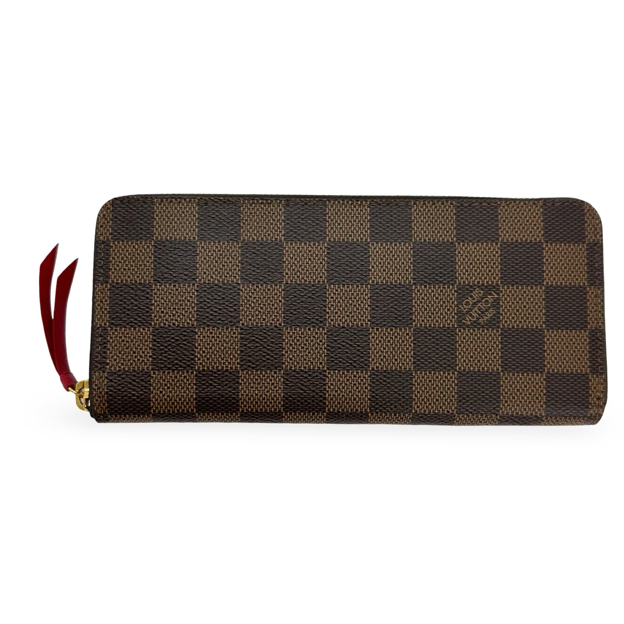 LOUIS VUITTON: Damier Ebene Clemence Wallet