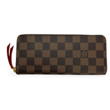 LOUIS VUITTON: Damier Ebene Clemence Wallet