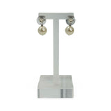 CHANEL: CC Crystal Pearl Drop Earrings