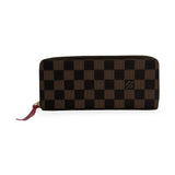 LOUIS VUITTON: Damier Ebene Clemence Wallet