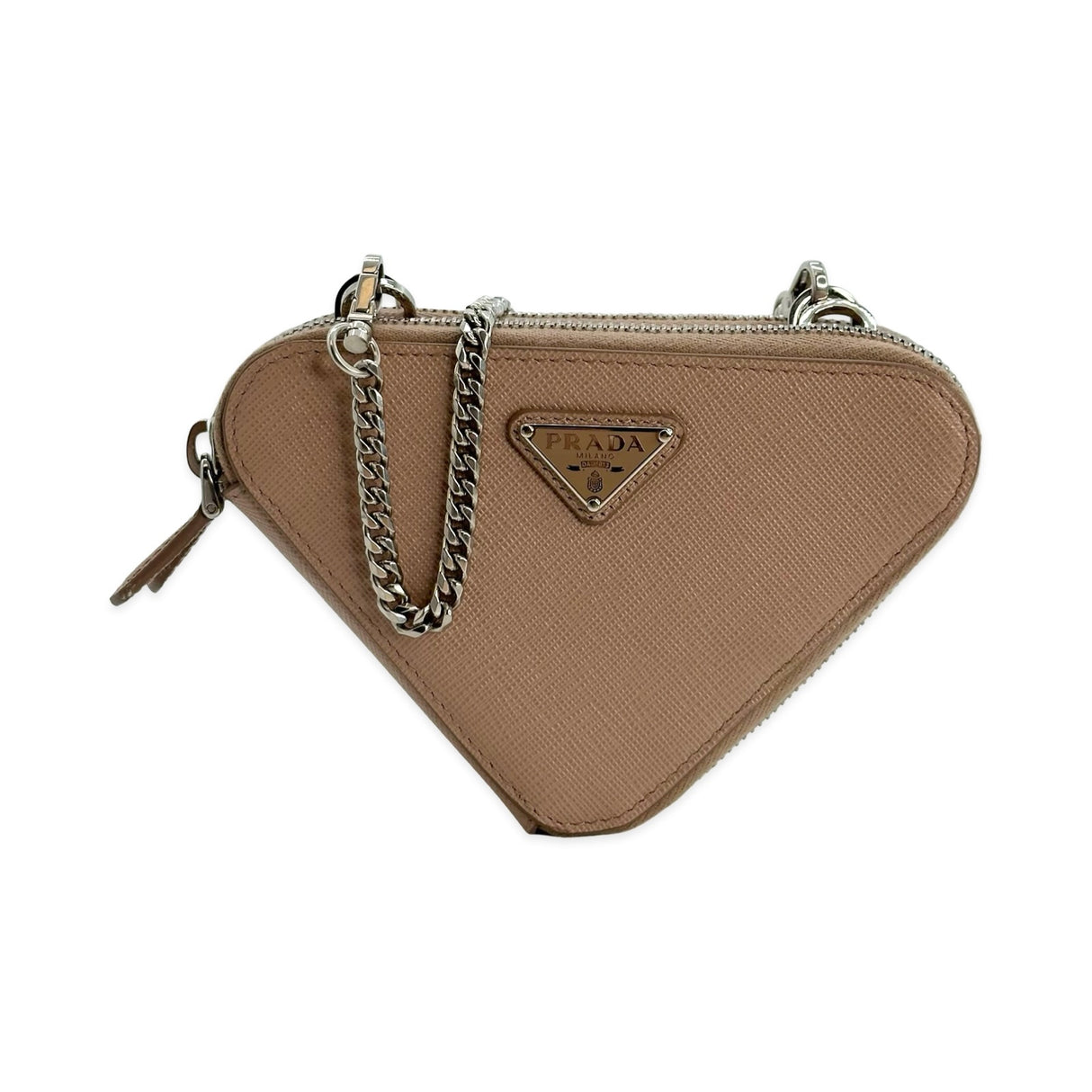 Saffiano Mini Triangle Pouch