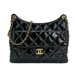 Crumpled Calfskin Medium Wavy Hobo