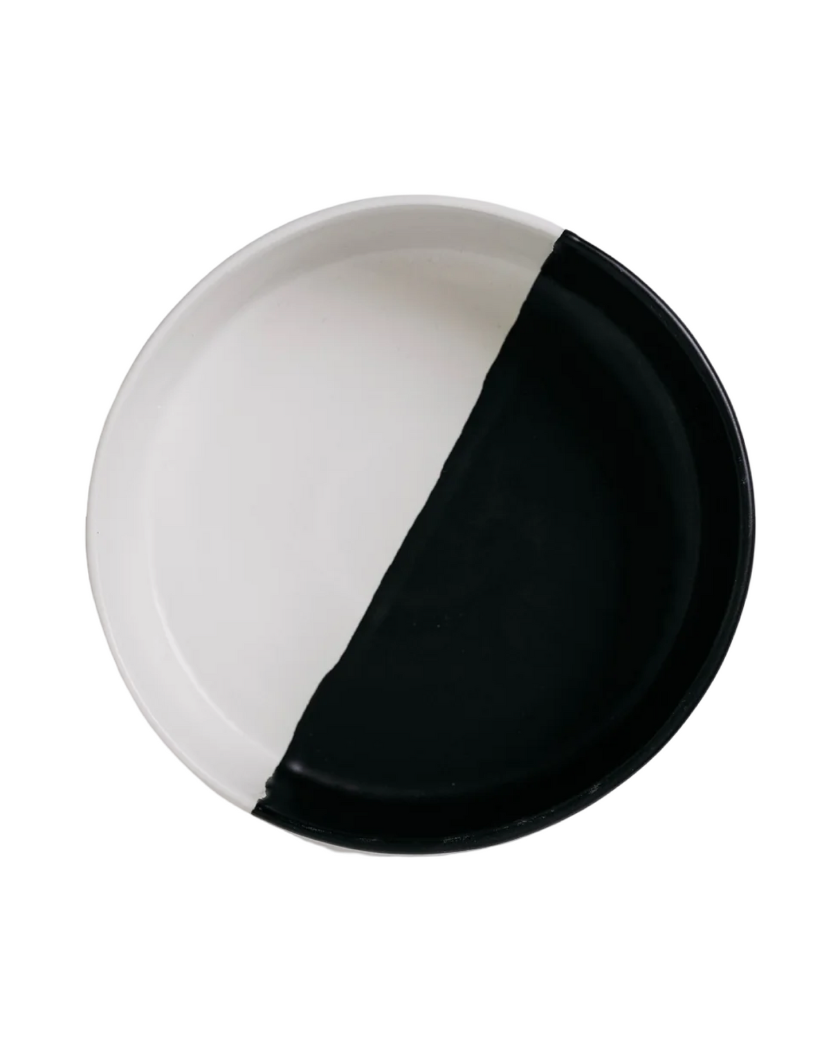 Matte Black+White Dinner Bowl