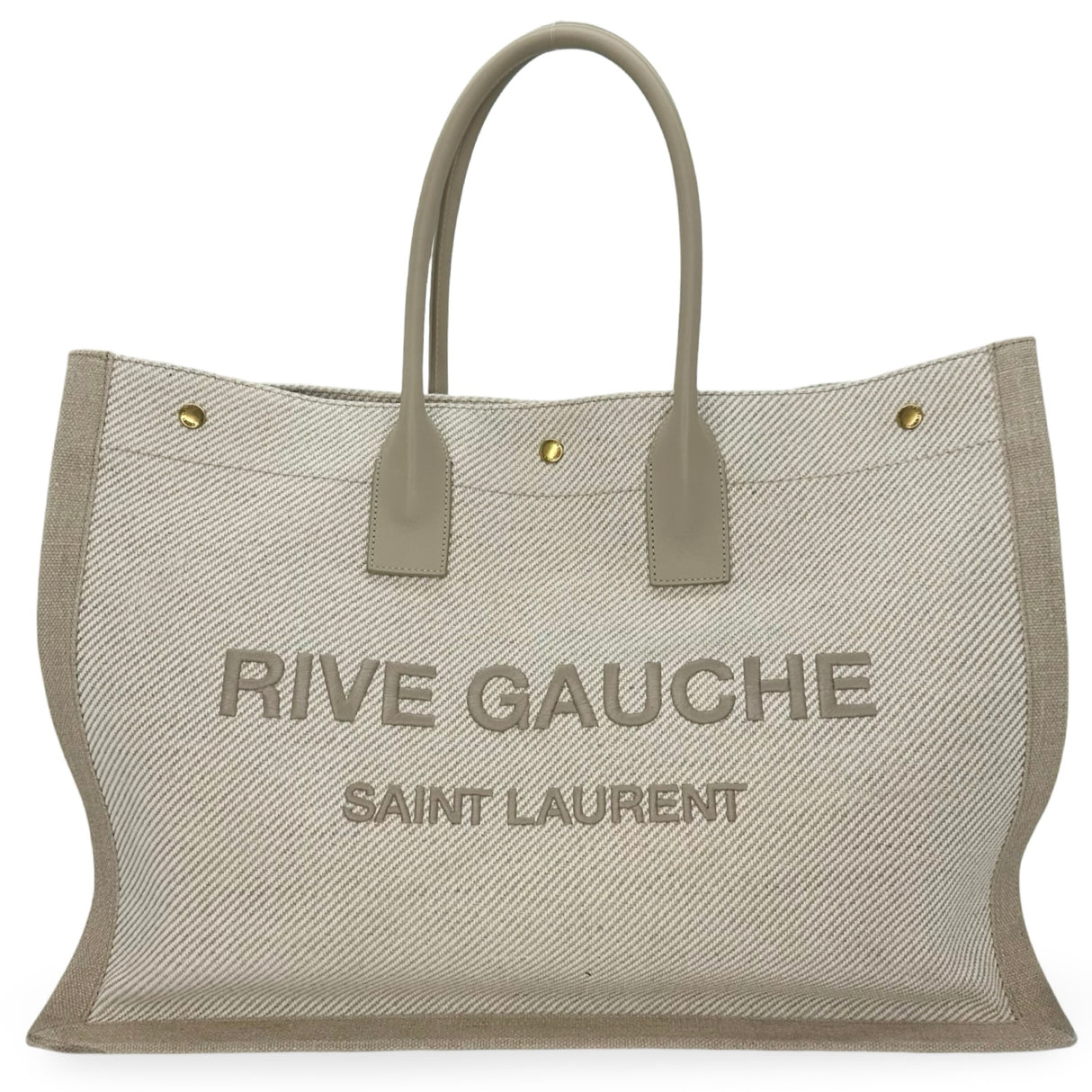 SAINT LAURENT: Canvas Rive Gauche Tote