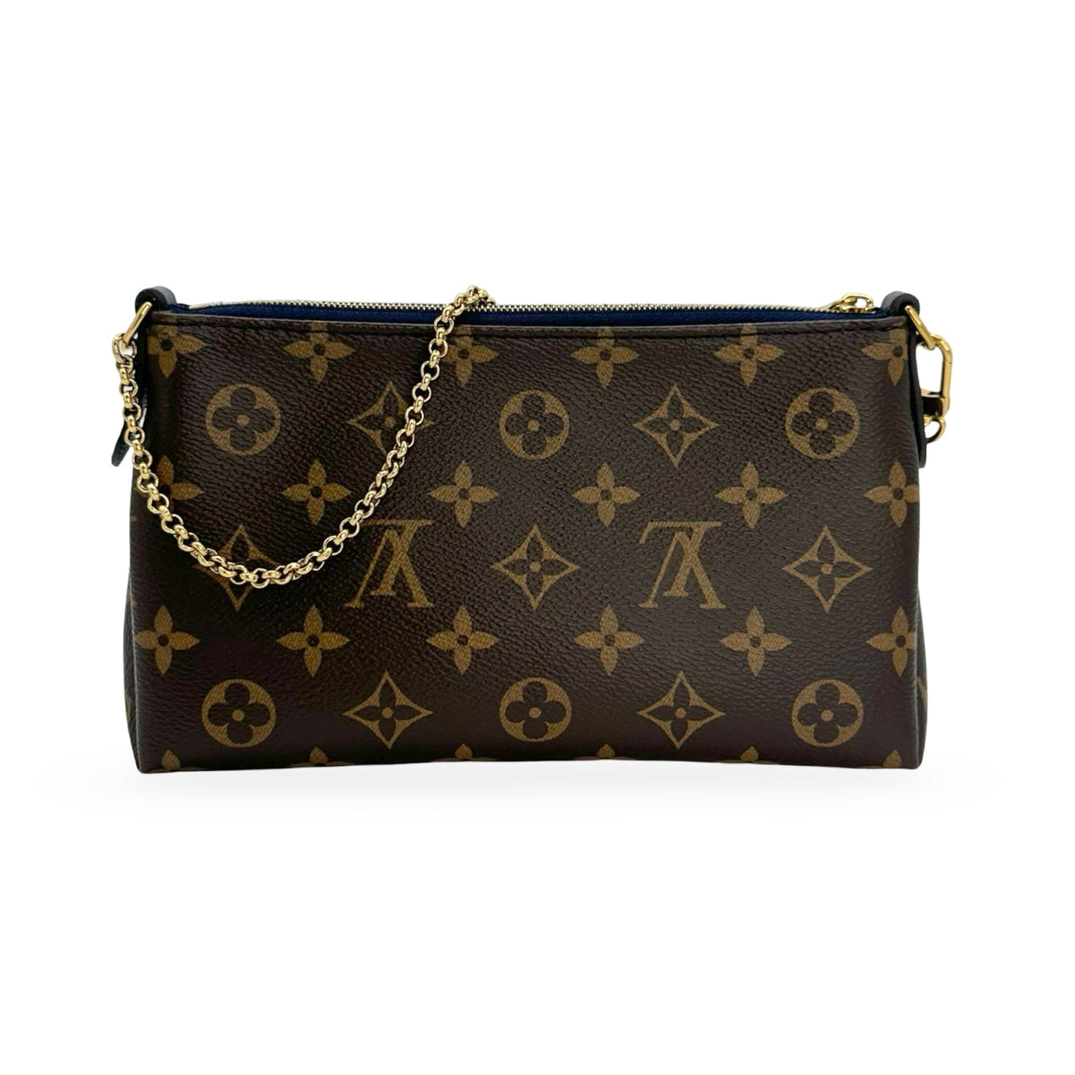 LOUIS VUITTON: Monogram Pallas Clutch