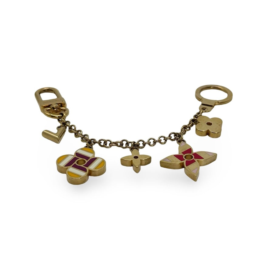LOUIS VUITTON: Flower Stripes Bag Charm