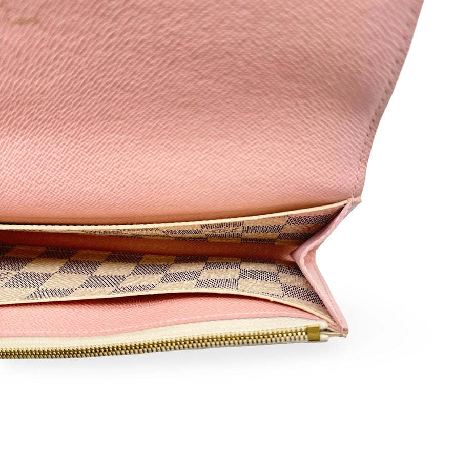 LOUIS VUITTON: Damier Azur Emilie Wallet