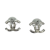 CHANEL: Crystal CC Post Earrings