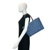 CHRISTIAN LOUBOUTIN: Denim Embroidered Spiked Cabata Tote