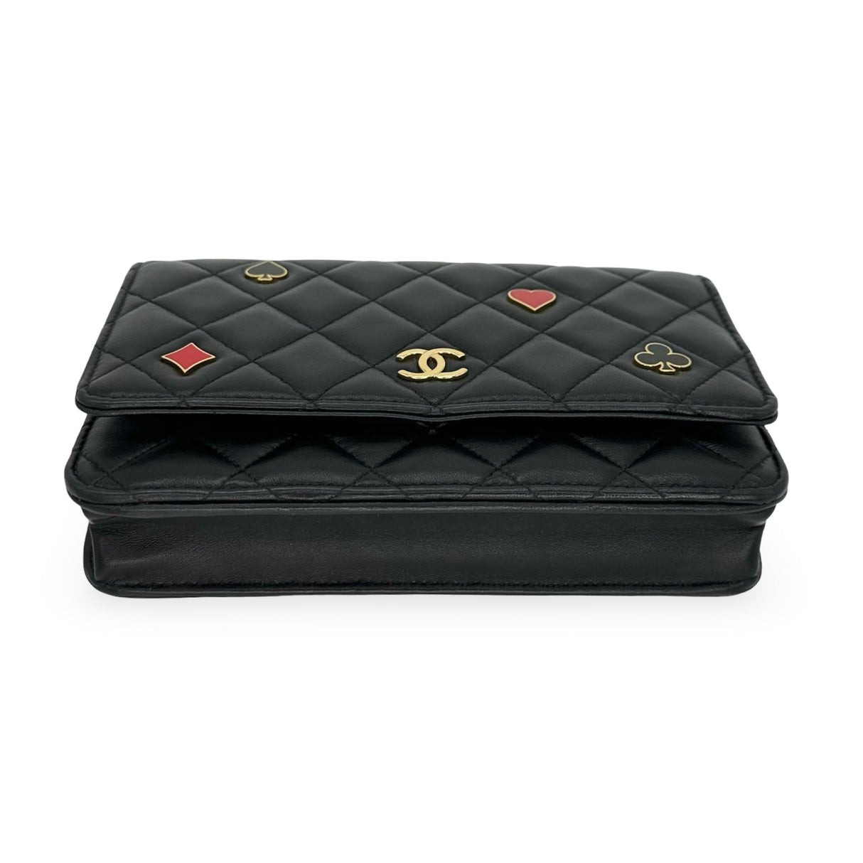 CHANEL: Quilted Lambskin Coco Casino Wallet on a Chain