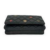 CHANEL: Quilted Lambskin Coco Casino Wallet on a Chain