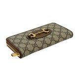 GUCCI: GG Supreme Horsebit 1955 Zip Around Wallet