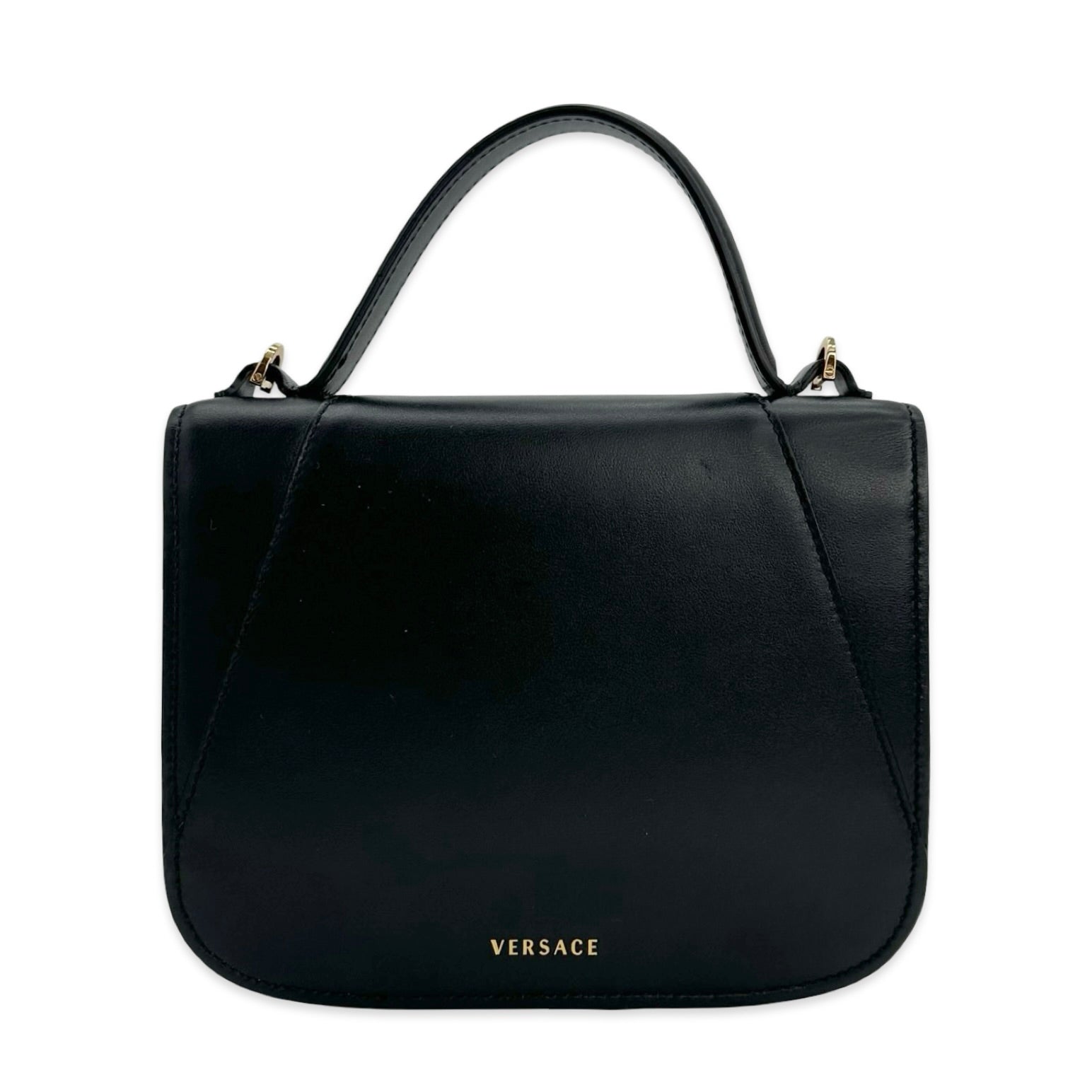 VERSACE: Calfskin Virtus Top Handle Bag – Luv Luxe Scottsdale