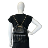 SAINT LAURENT: Chevron Quilted Lambskin Joe Backpack