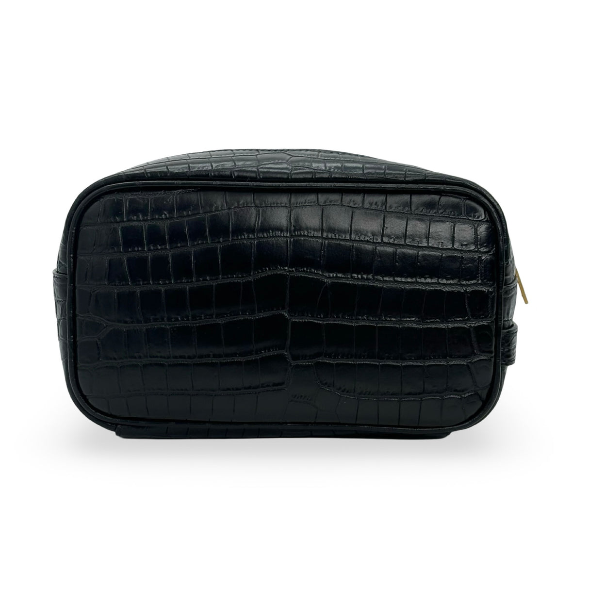 SAINT LAURENT: Croc Embossed Tiny Cassandre Cosmetic Pouch