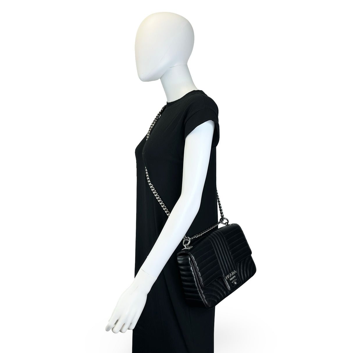 PRADA: Diagramme Medium Flap Chain Bag