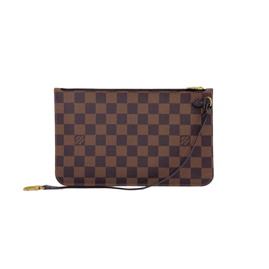 Louis Vuitton Pochette Damier Ebene MM/GM Cerise Lining in Coated Canvas  with Gold-tone - US