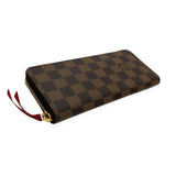 LOUIS VUITTON: Damier Ebene Clemence Wallet
