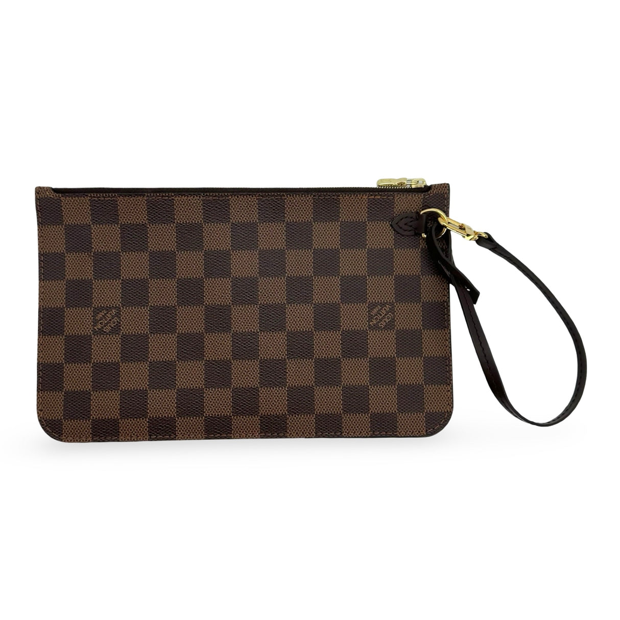 LOUIS VUITTON: Damier Ebene Neverfull Pochette