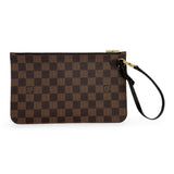 LOUIS VUITTON: Damier Ebene Neverfull Pochette