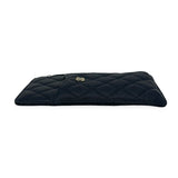 CHANEL: Quilted Caviar Phone Zip Card Case
