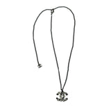 CHANEL: Floral CC Crystal Enamel Pendant Necklace