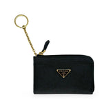 PRADA: Saffiano Keychain Wallet