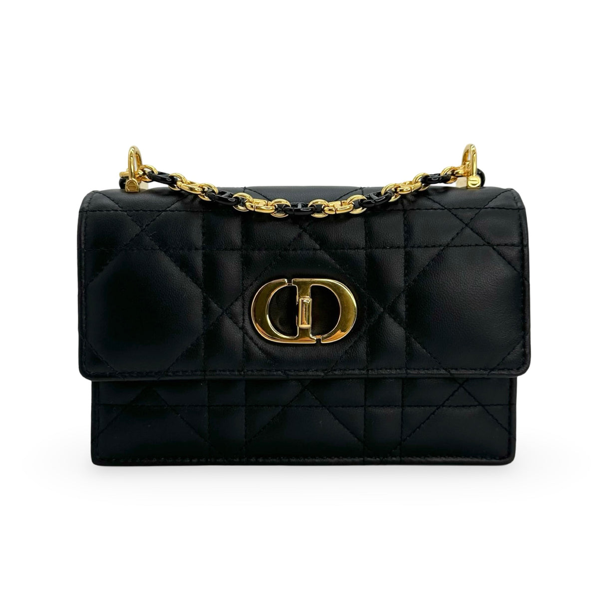 CHRISTIAN DIOR: Lambskin Cannage Miss Caro Mini Bag