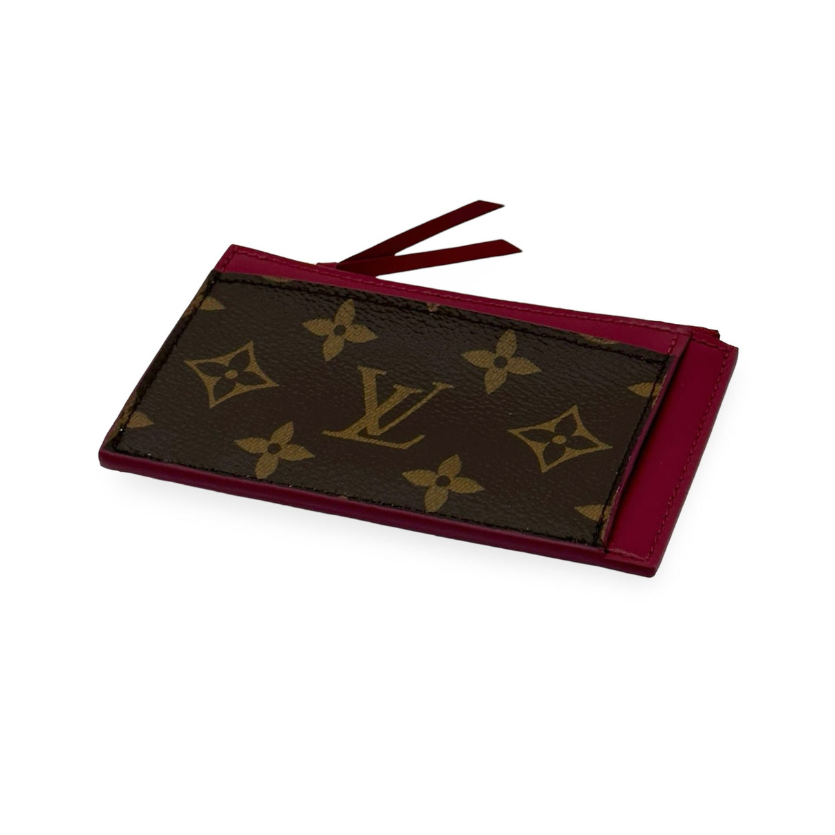 LOUIS VUITTON: Monogram Zip Card Case