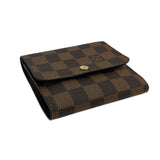 LOUIS VUITTON: Damier Ebene Elise Wallet