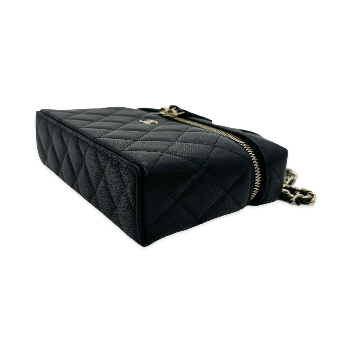 Quilted Caviar Slim Vanity Case