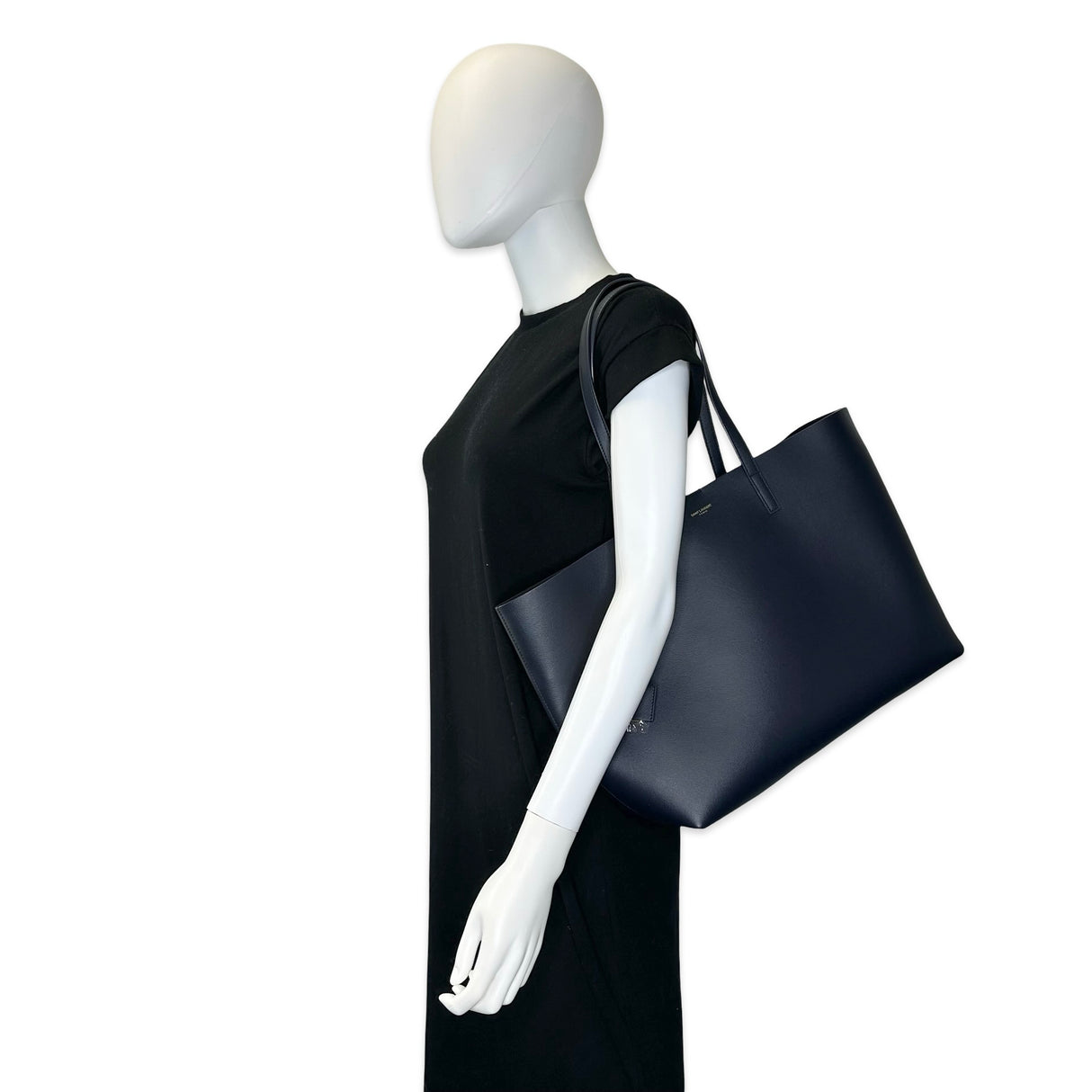 SAINT LAURENT: Leather Shopping Tote