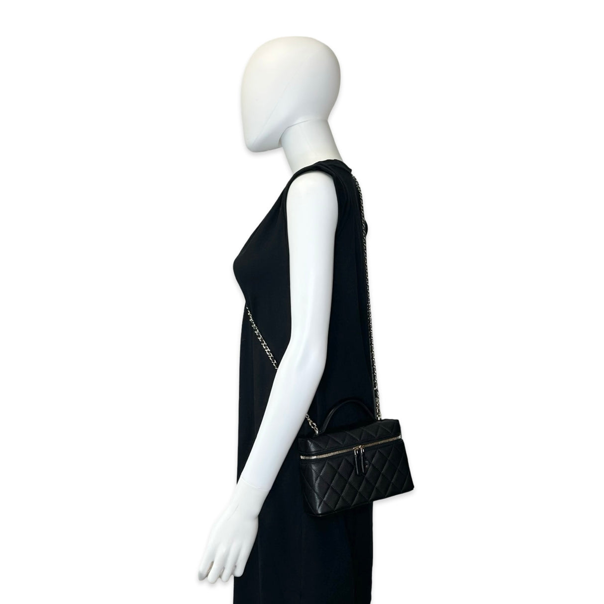 Quilted Caviar Slim Vanity Case