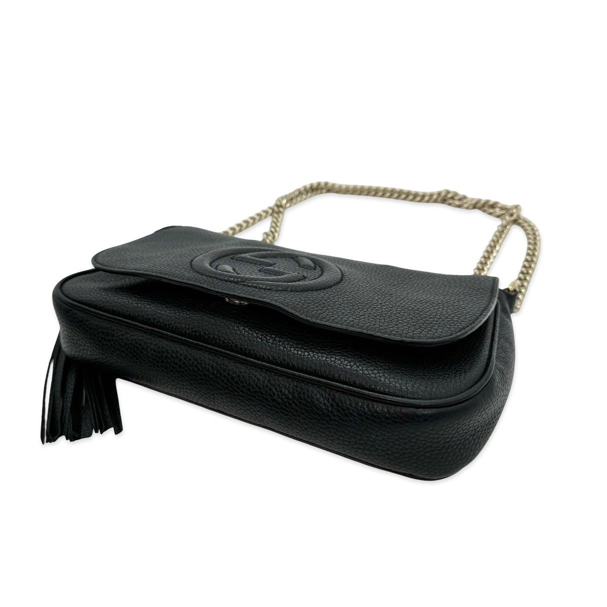 GUCCI: Leather Medium Soho Flap Chain Bag