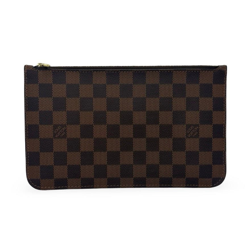 LOUIS VUITTON: Damier Ebene Neverfull Pochette