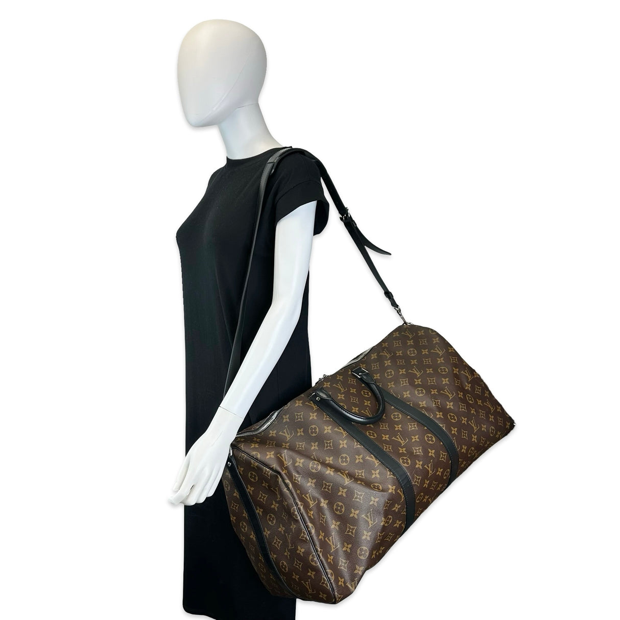LOUIS VUITTON: Monogram Macassar Keepall Bandouliere 55