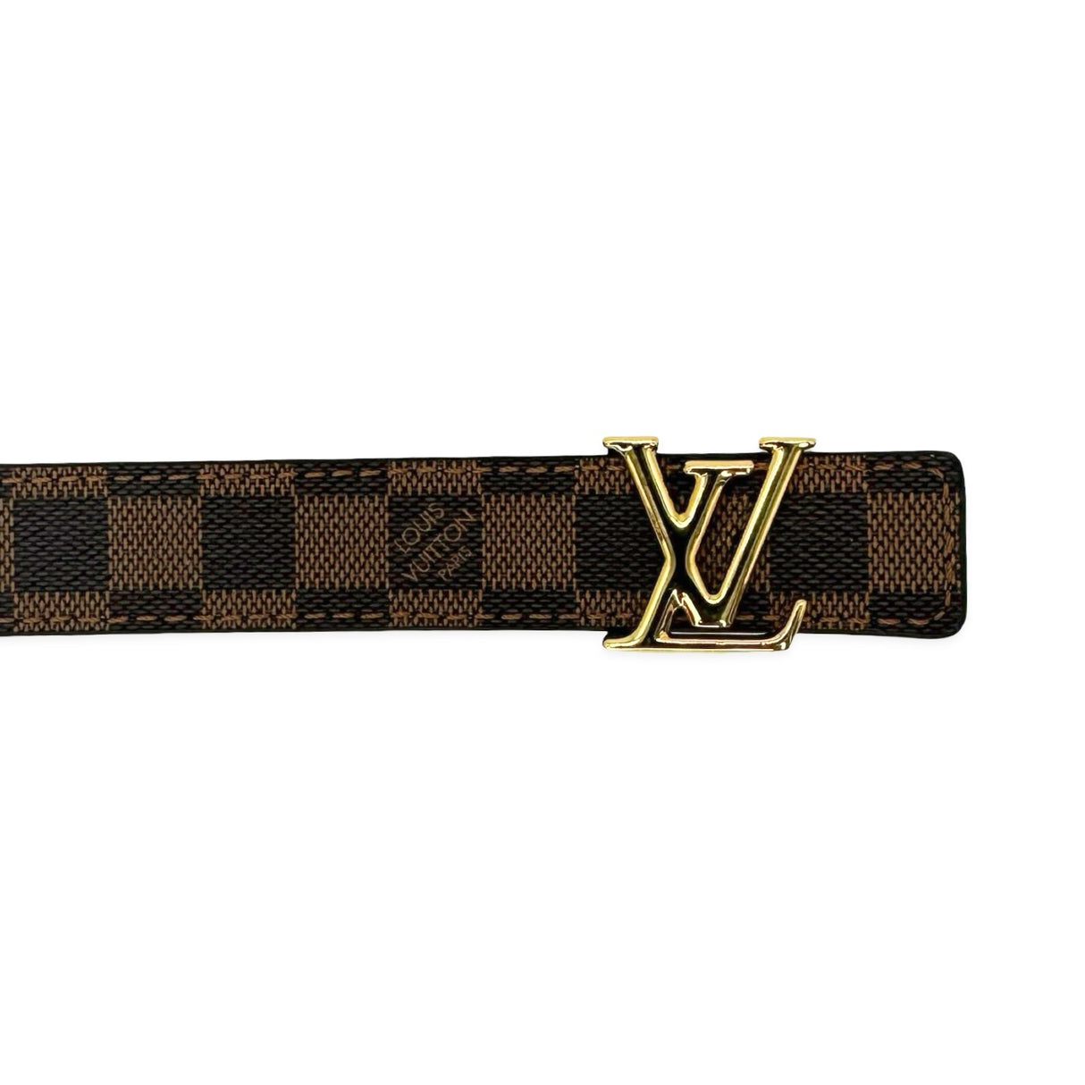 Damier Ebene LV Initiales Thin Reversible Belt