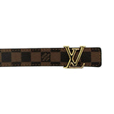 Damier Ebene LV Initiales Thin Reversible Belt
