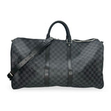 LOUIS VUITTON: Damier Graphite Keepall Bandouliere 55