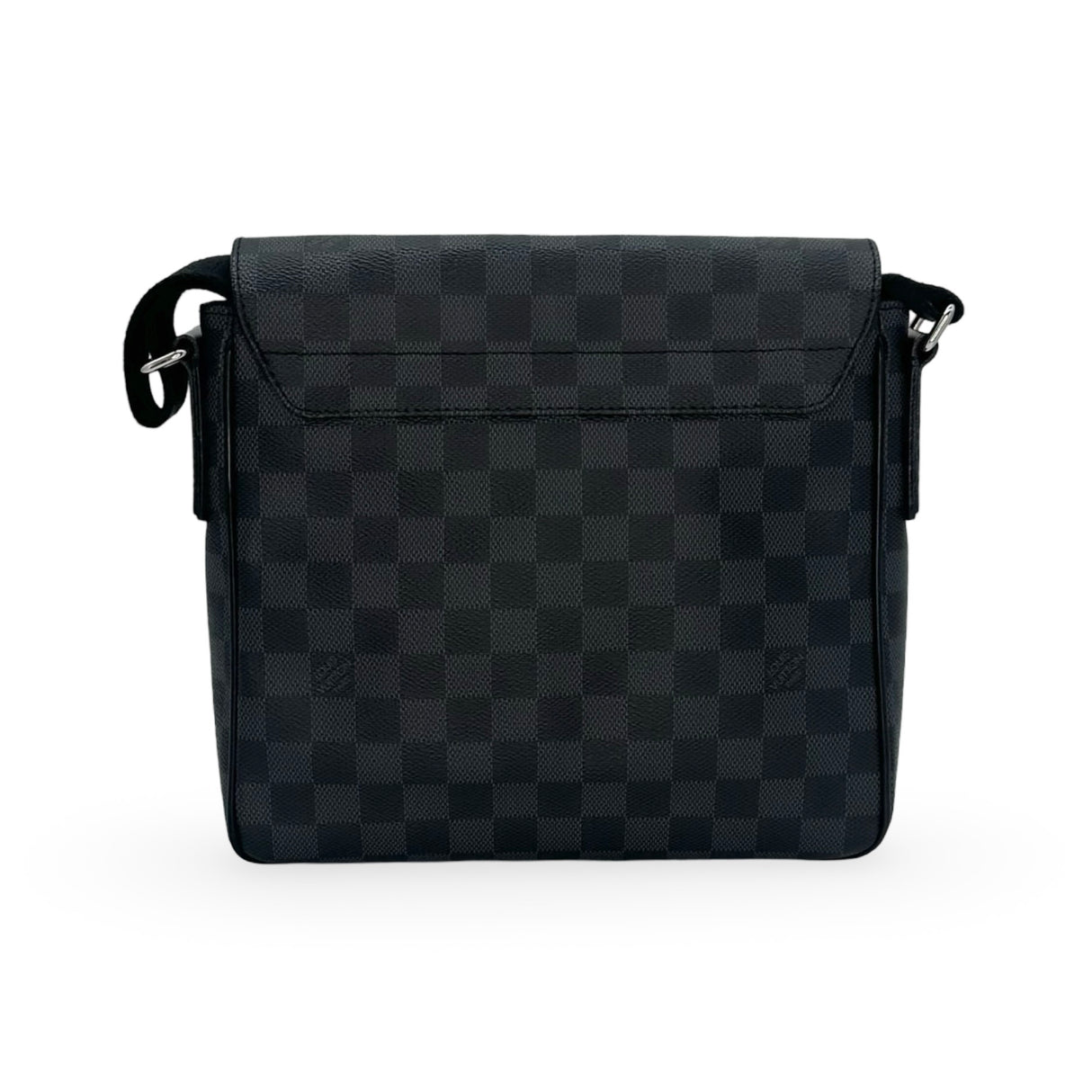 LOUIS VUITTON: Damier Graphite District PM Messenger Bag