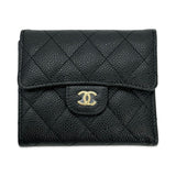 Quilted Caviar Classic Flap Wallet